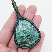 Украшения handmade. Livemaster - original item Fuchsite pendant pendant natural stone green large pendant. Handmade.