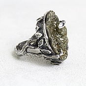 Украшения handmade. Livemaster - original item Splendor ring made of 925 sterling silver and pyrite IV0113. Handmade.