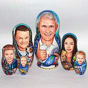 Русский стиль handmade. Livemaster - original item Matryoshka: Family Portrait. Handmade.