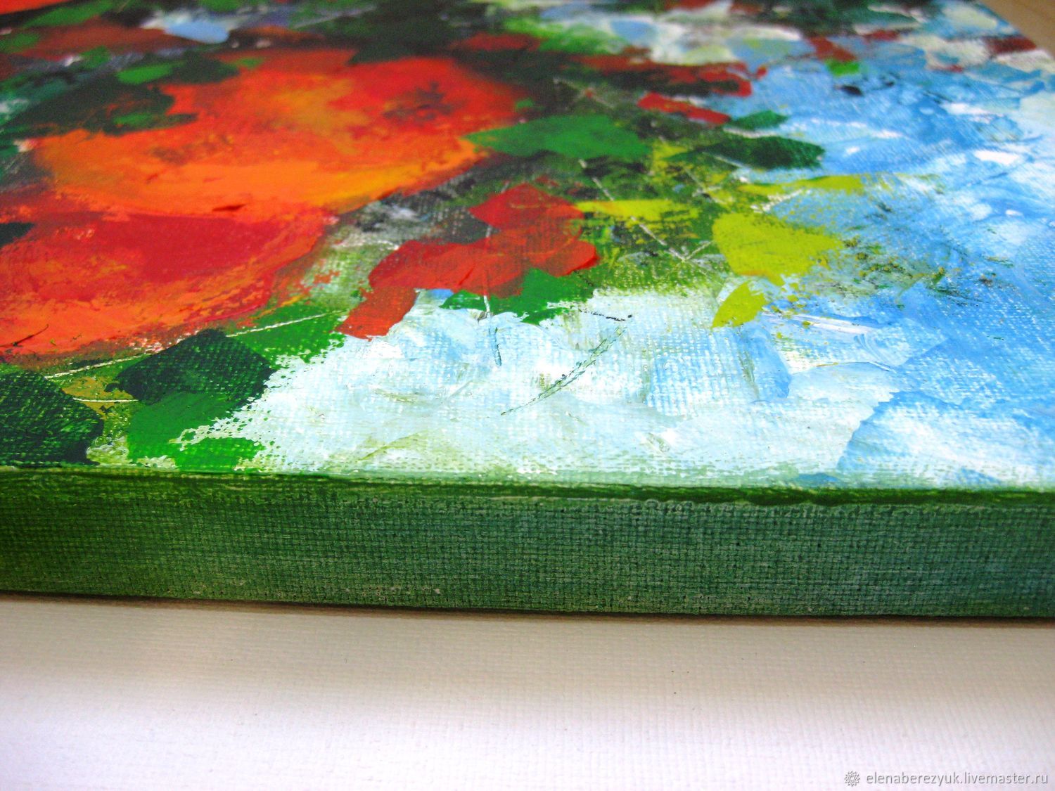 Orange painting Kitchen wall art Dining room decor Orange tree artwork