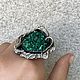 Крупное кольцо с плисовым малахитом '' Капелиум''. Кольца. Shahinian Jewelry. Ярмарка Мастеров.  Фото №5
