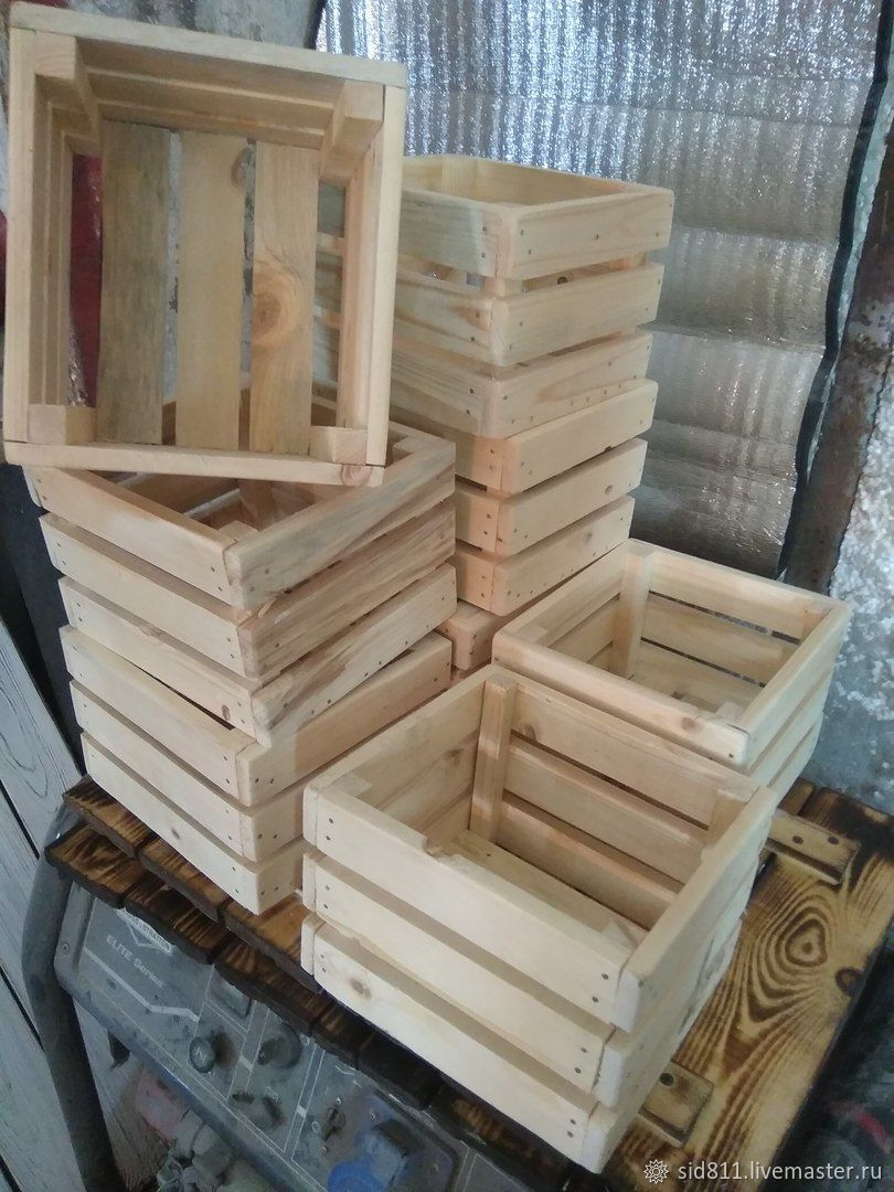 Ящики из дерева купить в интернет-магазине Ярмарка Мастеров по цене 200 ...