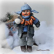Куклы и игрушки handmade. Livemaster - original item Cotton toy for the Christmas tree Kolya. Handmade.