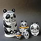 Educational Toy Matryoshka Funny Pandas wooden toy home decor. Puzzle. color of magic. My Livemaster. Фото №4