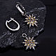 Серьги : "СТЕЛЛА". Серьги классические. 'Yarko' silver&gold. Интернет-магазин Ярмарка Мастеров.  Фото №2