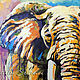 Picture elephant 'African Safari' 30 x 40 canvas. Pictures. Multicolor Gallery. Online shopping on My Livemaster.  Фото №2