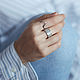 Серебряное глянцевое кольцо "Пик" минимализм серебро 925. Кольца. AllOver. Интернет-магазин Ярмарка Мастеров.  Фото №2