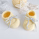 Newborn gift: Moxa booties for a boy, yellow, Gift for newborn, Cheboksary,  Фото №1