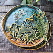 Посуда handmade. Livemaster - original item Plates: plate Summer field. Handmade.