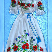 Одежда handmade. Livemaster - original item Dress-embroidery 