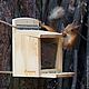 Wooden feeder for squirrels. Bird feeders. Art bird feeder. My Livemaster. Фото №4