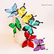 Hair clips 'colourful butterflies'. polymer clay, Hairpins, Zarechny,  Фото №1