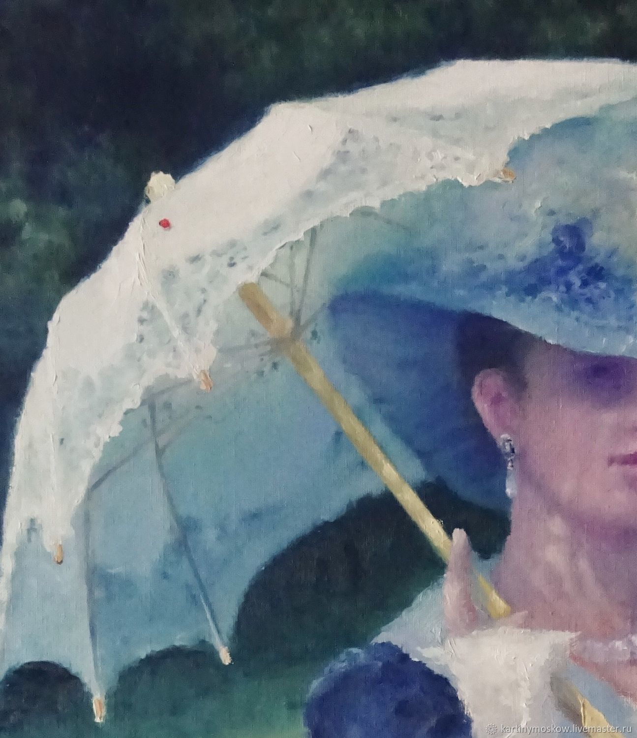 «Дама с зонтиком, повернувшаяся налево», 1886 г.