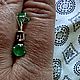 Пусеты на винтах с натуральными изумрудами. Серьги-пусеты. Natejewelry. Интернет-магазин Ярмарка Мастеров.  Фото №2