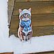 Фигурка садовая из металла "Котик в шапке", 16*35 см. Фигуры садовые. Arno Metal Decor. Ярмарка Мастеров.  Фото №5