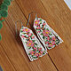 Spring Beaded earrings with floral print. Earrings. Handmade by Svetlana Sin. Online shopping on My Livemaster.  Фото №2