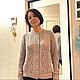 Вязаный спицами женский жакет Anabel. Жакеты. Lenasana Вязание на заказ. Интернет-магазин Ярмарка Мастеров.  Фото №2