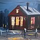 Зимовье 30х80 см диптих маслом картина для интерьера лофт. Картины. ArtGeo Gallery. Ярмарка Мастеров.  Фото №5