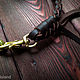 Braided cord for wallet or keys with brass hook. Key chain. Elk Island Craft. My Livemaster. Фото №5