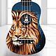 Укулеле(сопрано)"Лев"гавайская гитара. Укулеле (гавайская гитара). Guitar & Ukulele art Studio. Интернет-магазин Ярмарка Мастеров.  Фото №2