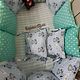Бортики в детскую кроватку,комплект 12 подушечек, Комплекты постельного белья, Тула,  Фото №1
