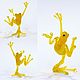 Интерьерная фигурка Высокохудожественно танцующих молодых лягушек. Статуэтки. Мастерская Animals in Glass. Интернет-магазин Ярмарка Мастеров.  Фото №2