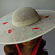 Шляпа из льна с вышивкой  "Мак". Шляпы. Fiona. Интернет-магазин Ярмарка Мастеров.  Фото №2