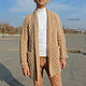 Men's outerwear: Men's beige knitted cardigan, Mens outerwear, Yerevan,  Фото №1
