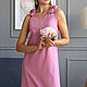 Pink sundress, long sundress, pink dress-cotton sundress. Sundresses. Lara (EnigmaStyle). My Livemaster. Фото №4