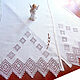 The Festive towel, linen, hand embroidery, white. Wedding towels. EmbroideryINNAI. Online shopping on My Livemaster.  Фото №2