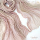 Dusty Rose Silk Scarf Stole Batik. 100% silk, Wraps, Kislovodsk,  Фото №1