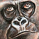 Заказать Картина портрет обезьяны 50 на 60 см Горилла картина масло. Картины от  Ирины. Ярмарка Мастеров. . Картины Фото №3