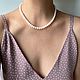 Чокер из жемчуга и серебра. Бусы из жемчуга и серебра. Чокер. 4NADYA Jewelry. Интернет-магазин Ярмарка Мастеров.  Фото №2