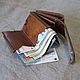Order Compact wallet S-Fold Brown-cardholder. Purse on the belt. Joshkin Kot. Livemaster. . Wallets Фото №3