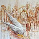 Картина маслом ангел девушка с крыльями "По реке времени", Картины, Астрахань,  Фото №1