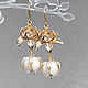 Gold Flower Earrings, Lampwork Earrings, Flower Earrings. Earrings. Jewelry by Katie (BijouByKatie). My Livemaster. Фото №6