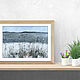 Watercolor painting The First snow for the office. Lake, snow and grass. Pictures. Pictures for the soul (RozaSavinova). My Livemaster. Фото №6