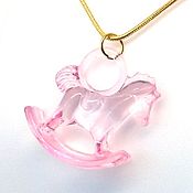 Украшения handmade. Livemaster - original item Pendant: Pink rocking horse. Handmade.