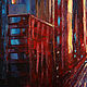 Painting 'Sunset in New York' oil on canvas 50h70 cm. Pictures. vestnikova. My Livemaster. Фото №6