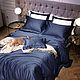 Bed linen sets made of LUX satin in a rich BLUE color. Bedding sets. Постельное. Felicia Home. Качество + Эстетика. My Livemaster. Фото №4