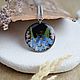 The pendant is made of resin with real flowers. Pendant with a summer meadow, Pendants, Moscow,  Фото №1