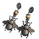 Earrings bronze bee Jasper. Earrings. Jewelry Elena. Online shopping on My Livemaster.  Фото №2