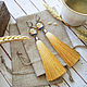 Earrings with silk tassels evening of a hot day. Tassel earrings. Linda (LKdesign). Online shopping on My Livemaster.  Фото №2