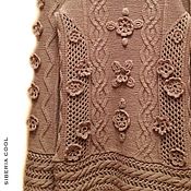 Одежда handmade. Livemaster - original item Sweater female knitted spokes Floral openwork, Merino wool. Handmade.