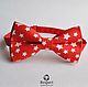 Red tie Stars / bow tie with stars, Ties, Moscow,  Фото №1