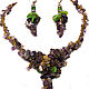 Set choker Necklace earrings with amethyst 'lilac', Chokers, Simferopol,  Фото №1