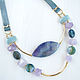 Necklace with amethyst 'still waters'necklace with agate,amazonite. Necklace. Irina Moro. My Livemaster. Фото №4