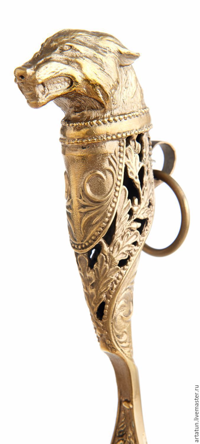 brass shoe horns long handles on Shoehorn The Wolf Kupit Na Yarmarke Masterov 76ap3com Elementy Interera Moscow