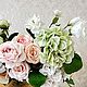 Букет цветов в вазе «Флёр». Композиции. VIVA-FLORA от Оксаны Миткевич. Ярмарка Мастеров.  Фото №5