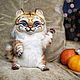 Тигренок, тигра, тигр, символ года, каркасная игрушка, Тедди, arttoy. Интерьерная кукла. Мастерская Сornflower (Mehovi4ok). Ярмарка Мастеров.  Фото №4